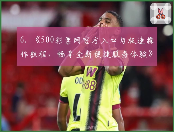 6. 《500彩票网官方入口与极速操作教程，畅享全新便捷服务体验》